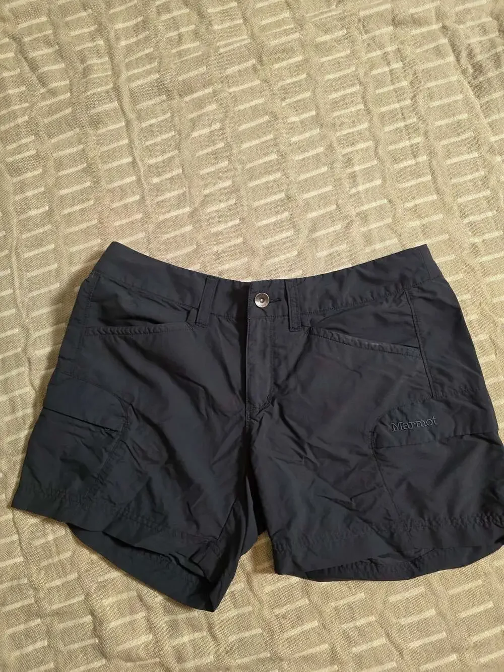 Marmot Hiking Cargo Shorts Size 6 Black Outdoor Lightweight